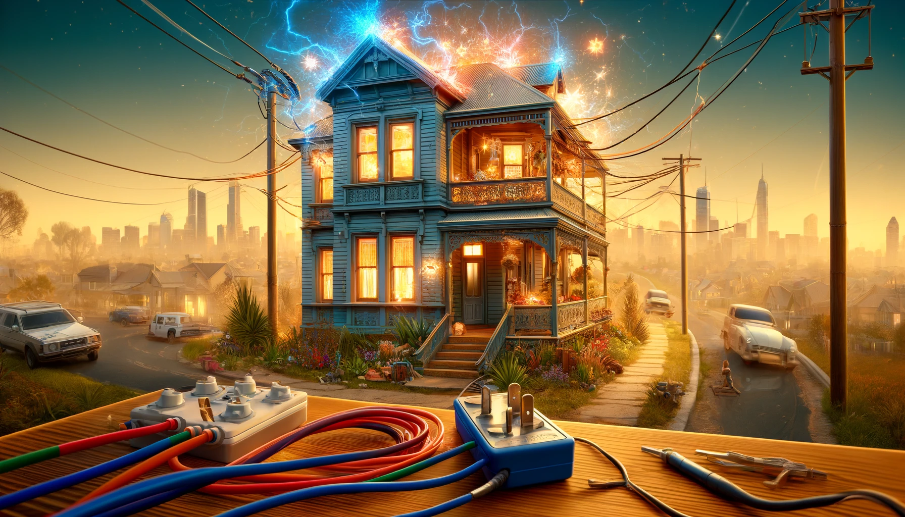 7 Most Common Electrical Problems in Australian Homes_, featuring iconic Australian homes